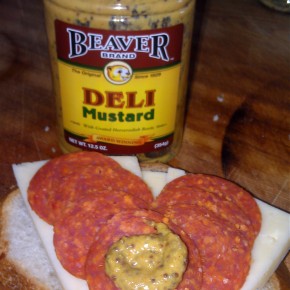 April 13 Asiago Pepperoni and Deli Mustard
