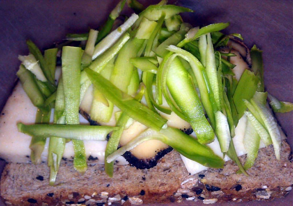 April 15 Sartori Bellavitano rubbed with Espresso and Shave Asparagus