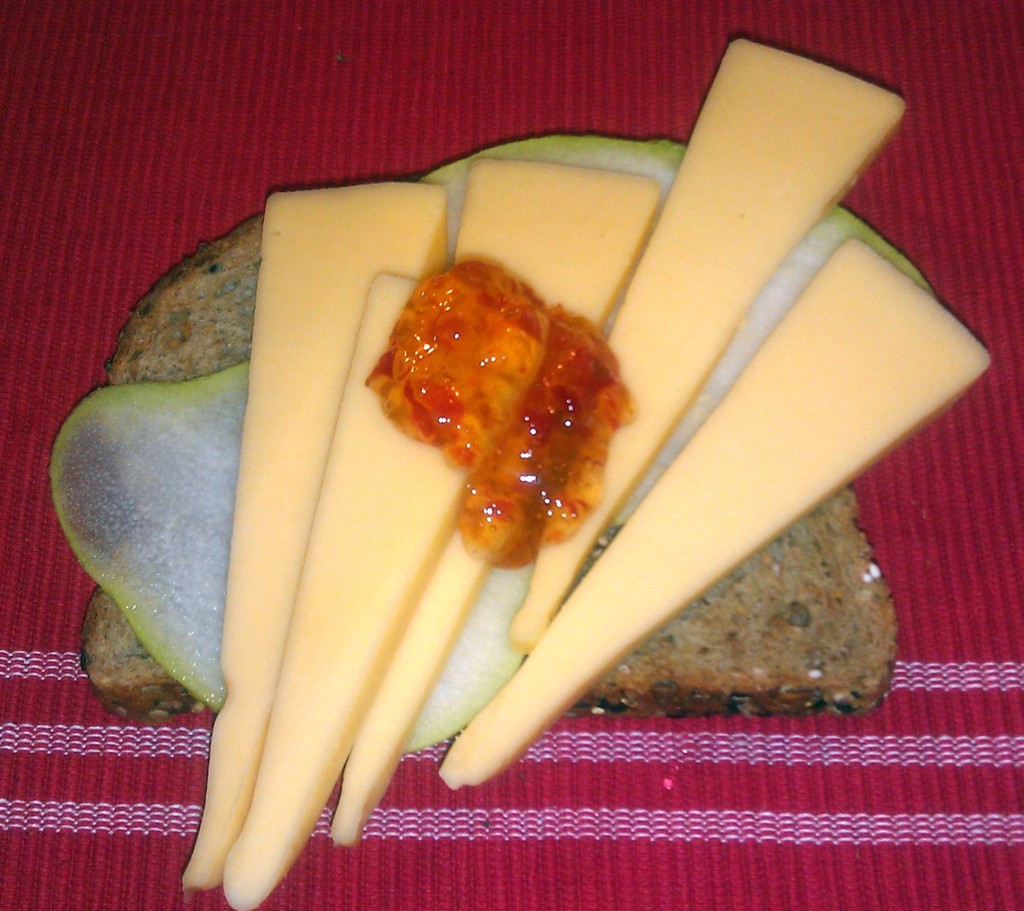 April 6 Appel Farms Smoked Gouda with pear and Kelly Habanero Pepper Jelly