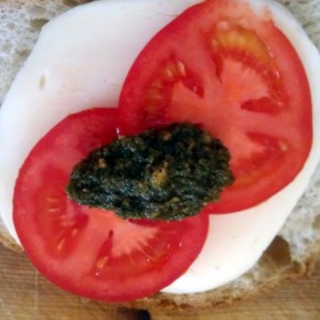 April 9 Grilled Cheese Caprese with Bear Pond Zesty Vegan Pesto